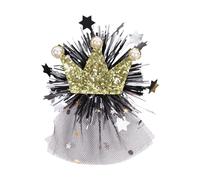 LXJLXD Graduation Mesh Hair Clip for Adult Kids Graduation Theme Hairpin Party Side Clip Bachelor Hat Barrettes(Golden Crown Model)