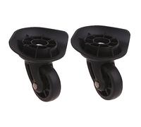 LXJLXD Luggage Wheels Suitcase Single Row Roller Hardware Repairing Spinner Casters Heavy Duty Wheel 1 Pair Black