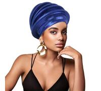 LXJLXD Muslims Headscarf Hat Breathable Head Wrap Hat Elegant Daily Wear Solid Hat for Muslims Women and Men(Royal Blue)