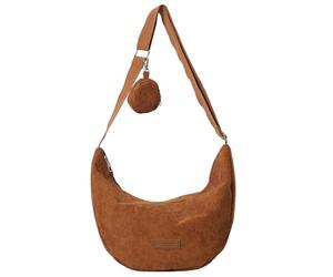 LXJLXD Shoulder Bag,Stylish Corduroy Crossbody Bag Soft and Comfortable Shoulder Bags for Daily Commute and Travel(Brown,Without pendant)
