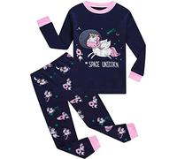 LXKA Girls Dinosaur Pyjamas Kids Pjs Cat Unicorn Clothing Little Toddler Winter Pajamas Children Clothes Sleepwear 100% Cotton Long Sleeve Shirts & Bottoms 2 Pieces Clothing Outfit Nightwear 7-8 Years
