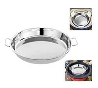 lxkj Stainless Steel Drip Pan, Perfect for Big Green Egg, Kamado Joe Classic Joe, Acorn & Weber Grills Smokers, Baking Tray, Salad Plates, 13'' Diameter, Silver, (YS-700-13-DYP)