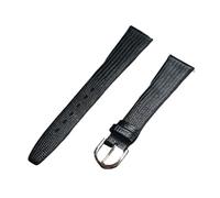 LXLAEOANG 12mm 14mm 16mm 17mm 18mm 19mm 20mm 21mm Vintage Watch Strap Embossed PU Leather Thin and Soft Watch Band for Men and Women((Black) silver buckle,20mm)