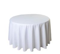 LXLAEOANG 1pc Round Conference Tablecloth Wedding Hotel Banquet & Parties Table Cover Overlay for Office Business, Dinner(White,300CM)