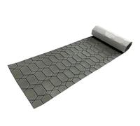 LXLAEOANG 2400 * 550 * 5mm Self-adhesive Faux Boat Decking Sheet | Hexagon Cut Mats EVA Foam Flooring Pad Accessories