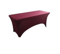 LXLAEOANG 4FT/5FT/6FT/8FT Stretch Table Cover Meeting Wedding Banquet Rectangular Tablecloth for Office Business, Dinner(Color 14,6FT (181x75x75cm))