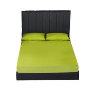 LXLAEOANG Mattress Cover Waterproof Fitted Bed Sheet with Elastic Band Anti-slip Cover Mattress Protector for Single Double Mattress Protector(Green,90x200x30cm)