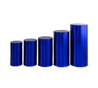 LXLAEOANG Plinth Stand Cover Cylindrical Dessert Bucket Set Table Party Decoration Props Three Piece Cylinder Pedestal Covers(Color 1,All size 5pcs)