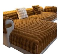 LXLAEOANG Plush Sofa Covers Suitable for Two-seater and Three-seater Sofas Winter Sofa Seat Cunsion(Brown,70x70cm)