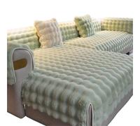 LXLAEOANG Plush Sofa Covers Suitable for Two-seater and Three-seater Sofas Winter Sofa Seat Cunsion(Green,70x120cm)