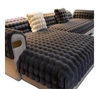 LXLAEOANG Plush Sofa Covers Suitable for Two-seater and Three-seater Sofas Winter Sofa Seat Cunsion(Grey,70x120cm)