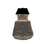 LXLAEOANG Portable Metal Wire Fishing Net Fish Crabs Squid Shrimp Mesh Cage Cast Net for Keeping Fish Alive(Large 45x33cm)
