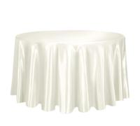 LXLAEOANG Round Satin Tablecloths Decor Bright Silk for Wedding Conference Banquet Table Decoration for Office Business, Dinner(Round 280cm)