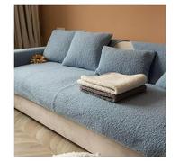 LXLAEOANG Soft Plush Sofa Cover for Living Room Decoration Furniture Universal Corner Towel Nonslip Couch Cushion Thick Solid Winter(Apple green,90x160cm 1pcs)