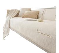 LXLAEOANG Soft Sofa Cover for Living Room Non-Slip Solid Thick Sofa Cushion Mat Simple Style Plush Sofa Towel Home Couch Decor(White,P 110x210cm 1pc)