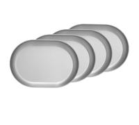 LXLAEOANG Stainless Steel Plate Outdoor 304 Stainless Steel Travel Portable Camping Household Large Soup Basin Small Shallow Plate for Picnic, Camping(4PCS 16.5 23 1.8CM)