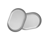 LXLAEOANG Stainless Steel Plate Outdoor 304 Stainless Steel Travel Portable Camping Household Large Soup Basin Small Shallow Plate for Picnic, Camping(2PCS 16.5 23 1.8CM)