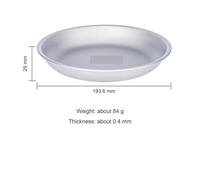 LXLAEOANG Stainless Steel Plate Round Camping Plate Backpacking Dinner Tableware Portable Fruit Cake Picnic for Picnic, Camping(7.6 in)