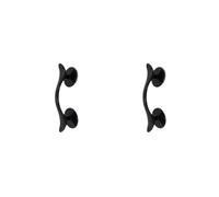 LXLAEOANG Suction Cup Door Handle Sliding Window Fridge Door Drawer Cupboard Pulls Safety Bath Shower Glass Door Non-Slip Grip Handles for Glass Doors(2PCS Black)