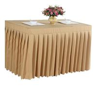 LXLAEOANG Table Skirt Meeting Room Tablecloth Rectangular Cover for Banquet Wedding Party Event Decor for Office Business, Dinner(Color 19,120x45x75cm)
