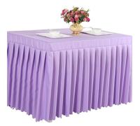 LXLAEOANG Table Skirt Meeting Room Tablecloth Rectangular Cover for Banquet Wedding Party Event Decor for Office Business, Dinner(Color 16,120x40x75cm)