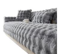 LXLAEOANG Thicken Plush Sofa Towel Universal Sofa Cover Non-Slip Combination Couch Covers Sofa Towel for Living Room Decor(Grey,45x45cm(pillowcase))
