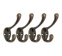LXLAEOANG Wall Hooks 4/10 Pcs Vintage Coat Hooks Wall Mounted Cast Antique Hook Door Clothes Hangings Bathroom Hanger Kitchen Towel(Green Bronze)