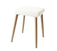 LXLAEOANG Wedding Aisle Runner Square Stool Chair Cover Home Cotton Elastic Living Room Protective Covers Wood Protection(White)