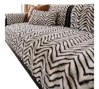 LXLAEOANG Winter Warm Super Soft Imitation Rabbit Plush Sofa Slipcover Thicken Bubble Velvet Non-slip Cover Universal Fluffy Mat(Dark Grey,70x150cm)