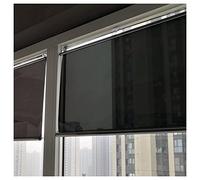 LXLF Sunshade Roller Blind One-Way Transparent & Mirror Reflective (Black - Silver), Thermal Insulated Sun Protection Anti-UV, Punch-Free Window Cover Curtain (Size : 93x150cm/36.6x59in)