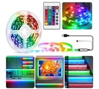 LXLQZW LED Strip Light for 32-85in TV Backlight - 5M/16.4ft RGB 5050 USB Powered Color Changing Lighting for Gaming Room and Bedroom Decoration