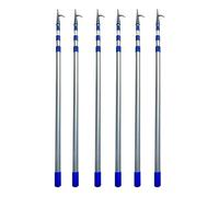 LXLZYXSF 6 5 4 3 2 Pcs 1 Pc Telescopic Boat Hook Pole, Aluminum Dock Poles for Mooring Pulling Rescuing Boating, 6.6ft 9.8ft 13.1ft 16.4ft 19.7ft(6 Pack,13′ 1inch (400cm))