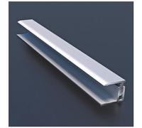 LXLZYXSF 7-Molding Floor Transition Strip for 8mm-18mm Thick Wood Floors, Edge Trim with Snap Track, Aluminum 53" Length Gaps Cover Seam Filler for Flooring Side(Silver,W-15mm(for 8-12mm floor))