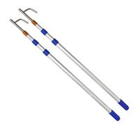 LXLZYXSF Aluminum Adjustable Dock Pole Stick, Pack of 6/5/4/3/2/1 Telescoping Boat Hook Poles for Mooring Pushing Pulling, Commercial Home RV Awning Opener(2 Pack,16′ 5inch (500cm))
