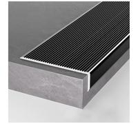 LXLZYXSF Aluminum Stair Nosing 10cm Extra Wide Stair Edge Trim, Stair Edging Non-Slip Steps Treads, 39in 41in 43in 45in 47in 49in 50in 52in 54in 56in 58in L(Black WxH-10x2cm,L-36/91cm)