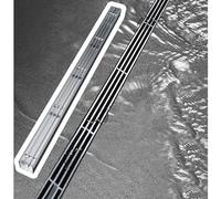 LXLZYXSF Stainless Steel Channel Drainage Trench Drain, Narrow Sewer Trench for Garage Floors, Underground Drain Pipe Gutter with Grate, 35mm 55mm 65mm 75mm W(5.5x5x100cm-WXHxL)