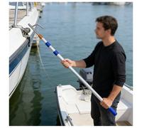 LXLZYXSF Telescopic Boat Hook Marine Push Pole 6.6ft 9.8ft 13.1ft 16.4ft 19.7ft Length, Aluminum Poles for Rescuing Pushing Pulling Boating(4 Pack,13′ 1inch (400cm))