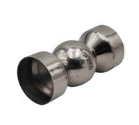 LXLZYXSF Universal Direction Connector/Adapter for Round Handrails, Metal Stainless Steel(Silver)