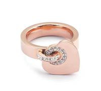LXMQEF Rings Ring Jewellery Women Men Heart-Shaped Pendant Ring Cubic Zirconia Ring For Women Valentine'S Day Gold/Rose Gold/Silver Color Jewelry