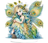 Lxmsja Diamond Art Peacock Desktop Ornaments, Special Shaped 5D Diamond Painting Kits for Adults Beginners Kids, Animals Crystal Gem Art Painting Kits for Home Table Decor Crafts Gifts