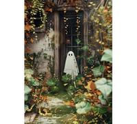 Lxmsja Ghost Diamond Art Kits Adults Beginners, 5D Landscape Diamond Painting Kits for Adults, DIY Full Drill Diamond Painting Crystal Gem Art Kits Halloween Gifts for Home Wall Decor 30x40cm