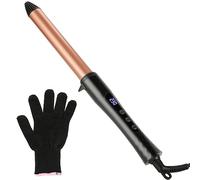 LXMTOU Curling Wand 25mm Ceramic Hair Curler Wand for Medium Length & Long Hair Professional Styler 1 Inch Curling Iron with Clampless 100°C-230°C Temperature Adjustable Dual Voltage (25mm)