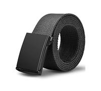 LXMY Belts for Men,Work Belts for Men,Mens Adjustable Canvas Fabric Nylon Golf Belt Fits Anywhere(Black)
