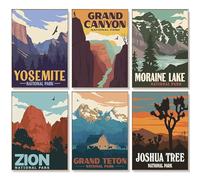lxmydm Painting by Numbers Landscape Digital Oil Painting for Adults 6-Piece Set with 2 Brush Sets Full Set Polypropylene Paints Suitable for Anyone as a Gift 20 x 30 cm