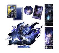 LXMYSHAO Genshins Flins Cosplay Accessories | Flins Figure Acryl Stand, Keychain, Badge, Card | 16CM Stand, 75MM Badge