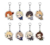 LXMYSHAO Hetali AxisPowers Keychain Ring 8 Pieces, Hetali AxisPowers Chibi Figure Cosplay Keyrings Pendant, Key Chain Accessories Decoration