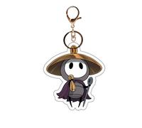 LXMYSHAO Hollow Knights Keychain Ring Gold Chain Ornament Hollow Knights Silksongs Figure Cosplay Keyrings for Bag Key Wallet (Brown)