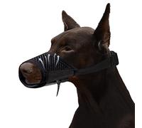 Lxnoap Black Quick Muzzle for Small Dogs Mouth Cover Adjustable Drinkable Comfortable Breathable for Biting Barking Chewing Size XL