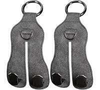 Lxoraziy 2PCS Car Seat Back Double Hook, Leather Car Seat Organiser Hooks, Car Headrest Hook for Bags, Purses, Handbags(Dark Gray)