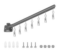 Lxoraziy Folding Sock Dryer with 7 Clips, Metal Sock Hangers, Underwear Hanger for Wall mount, Fits for Socks, Dolls, Baby Clothes